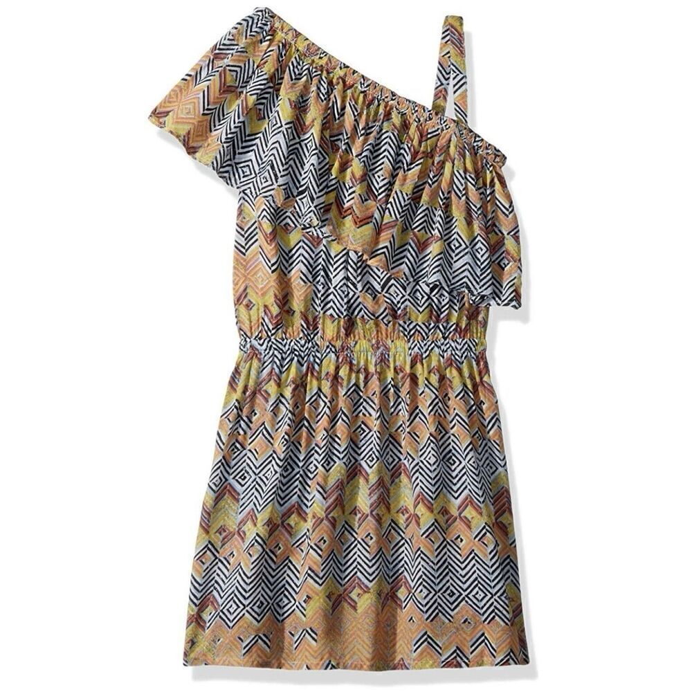 NEW Ella Moss Girls 14 One Shoulder Printed  Dress